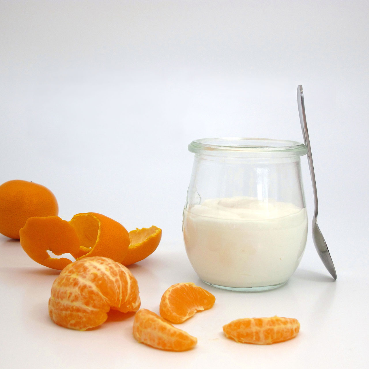 classic-style yogurt with clementines