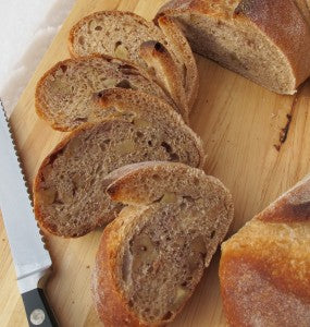 Slices of walnut wheat couronne bordelaise