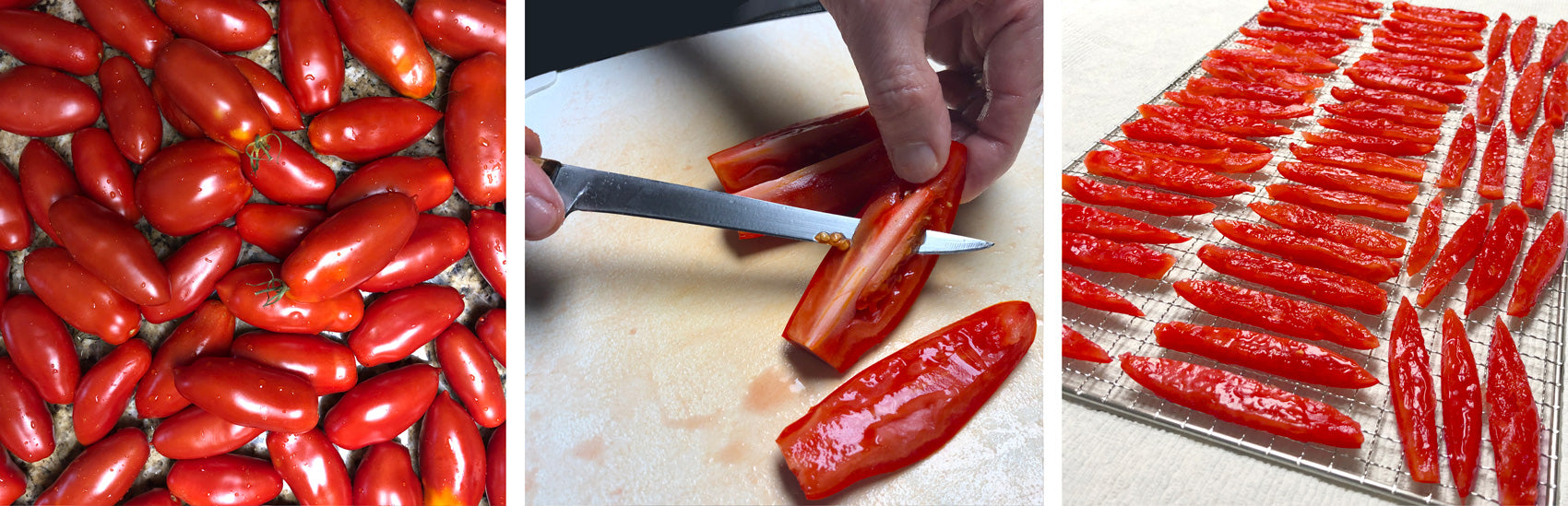 Prepare tomato by slicing