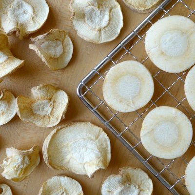 Picture of sliced parsnips