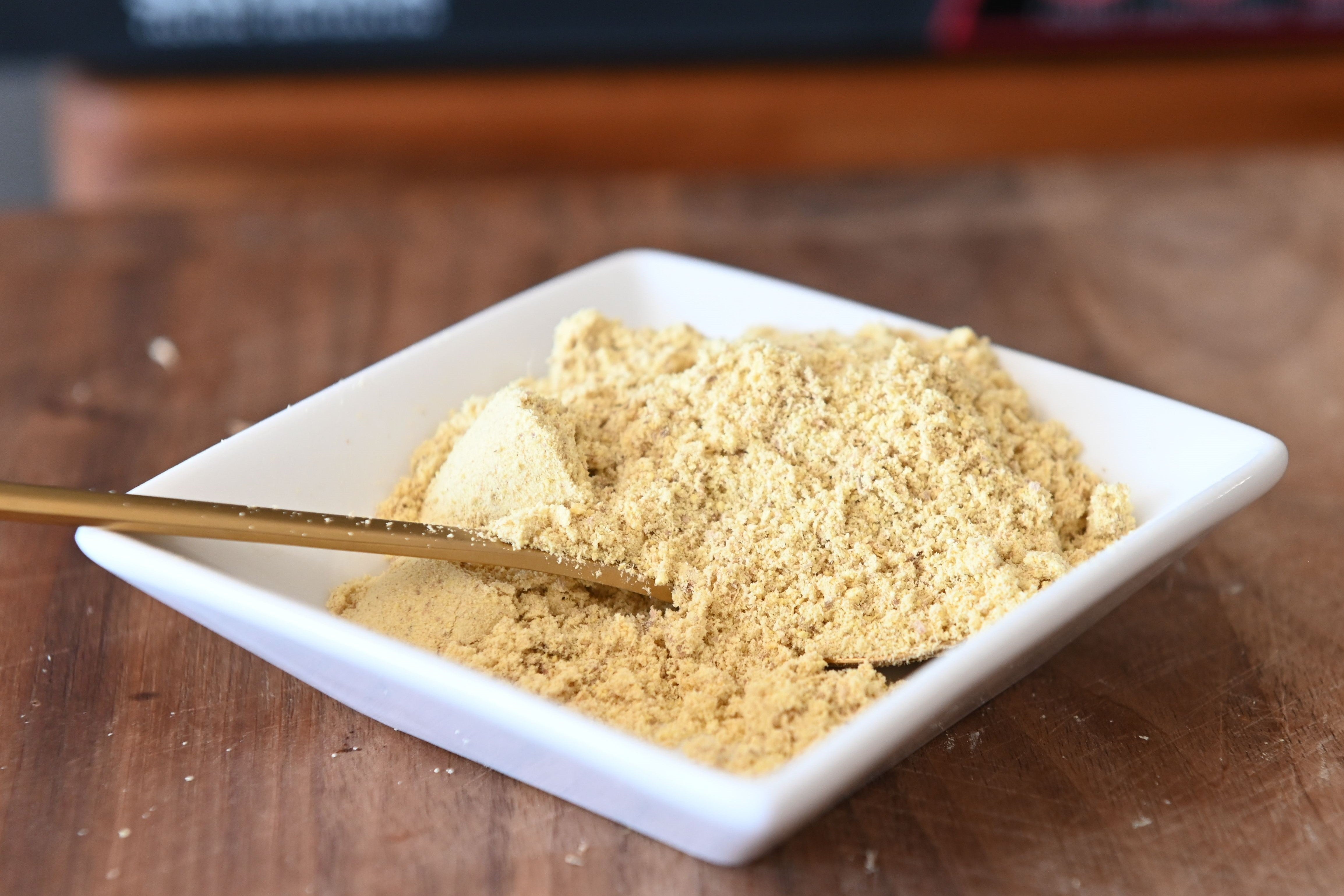 Bowl of homemade ginger powder