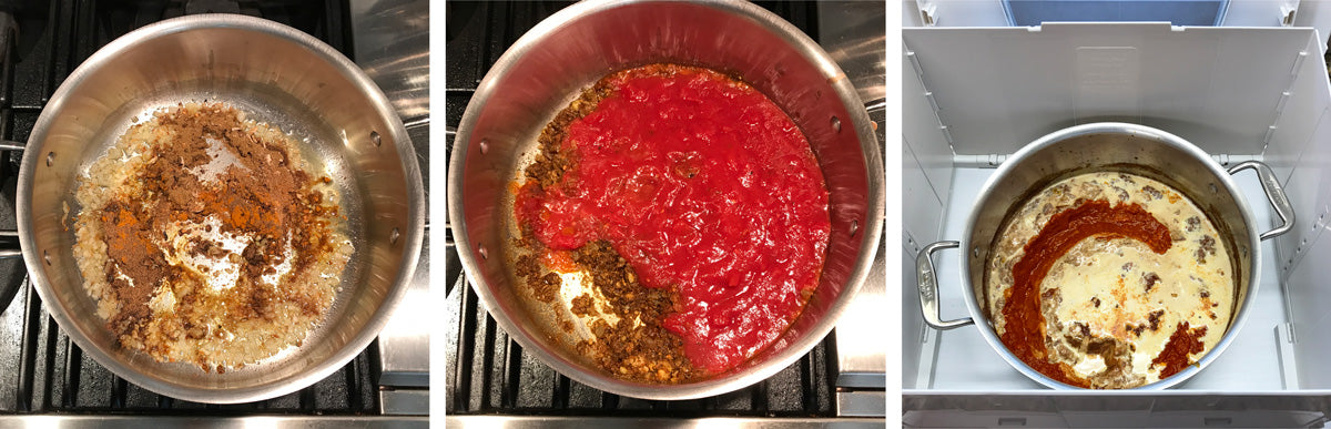 Preparing the sauce