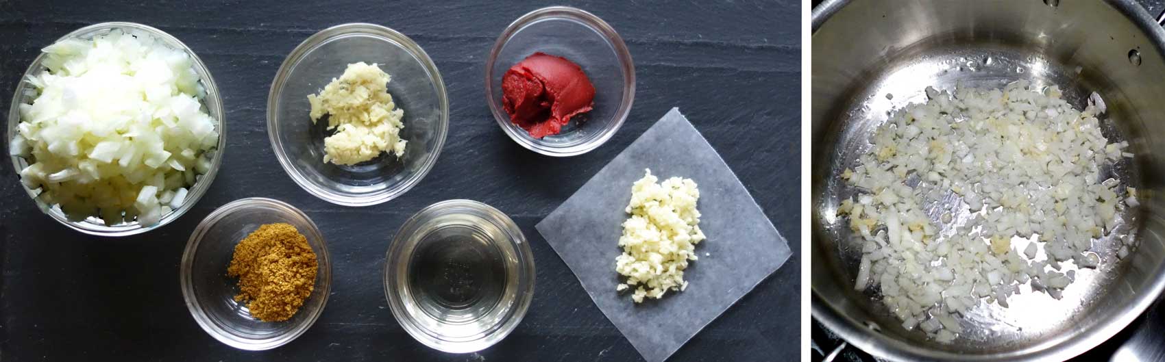 Ingredients for Slow-Cooked Vegetarian Curried Chickpea Soup