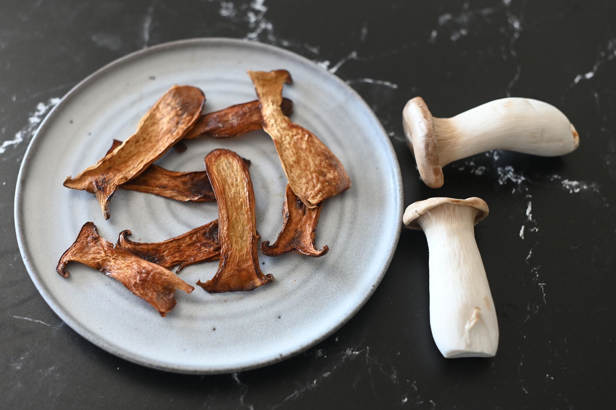 King oyster mushroom bacon and fresh mushrooms