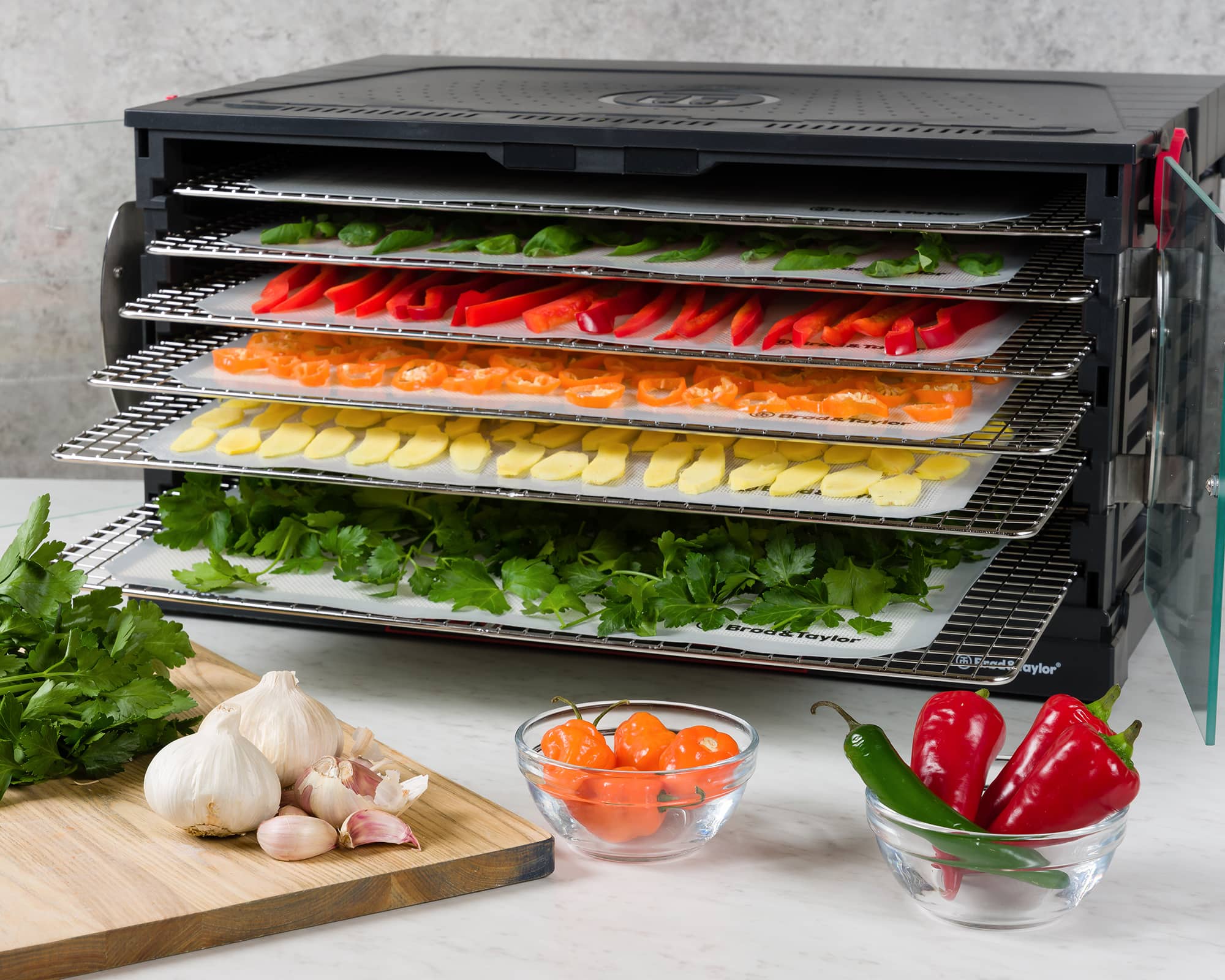 Brod & Taylor Silicone mats also used as drying mats for the Sahara folding dehydrator