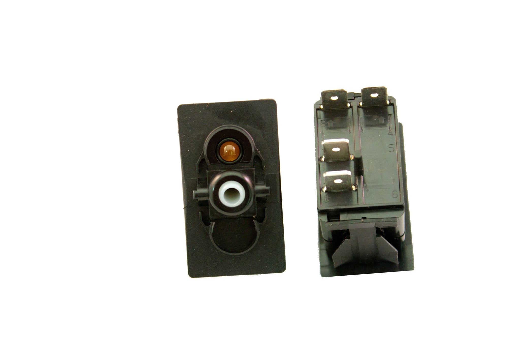 Part Sb2 11 124 4 Contura Base Spst On None Off 20a 12v Rocker Switch 1 12v Amber Led 4 250 Terminals