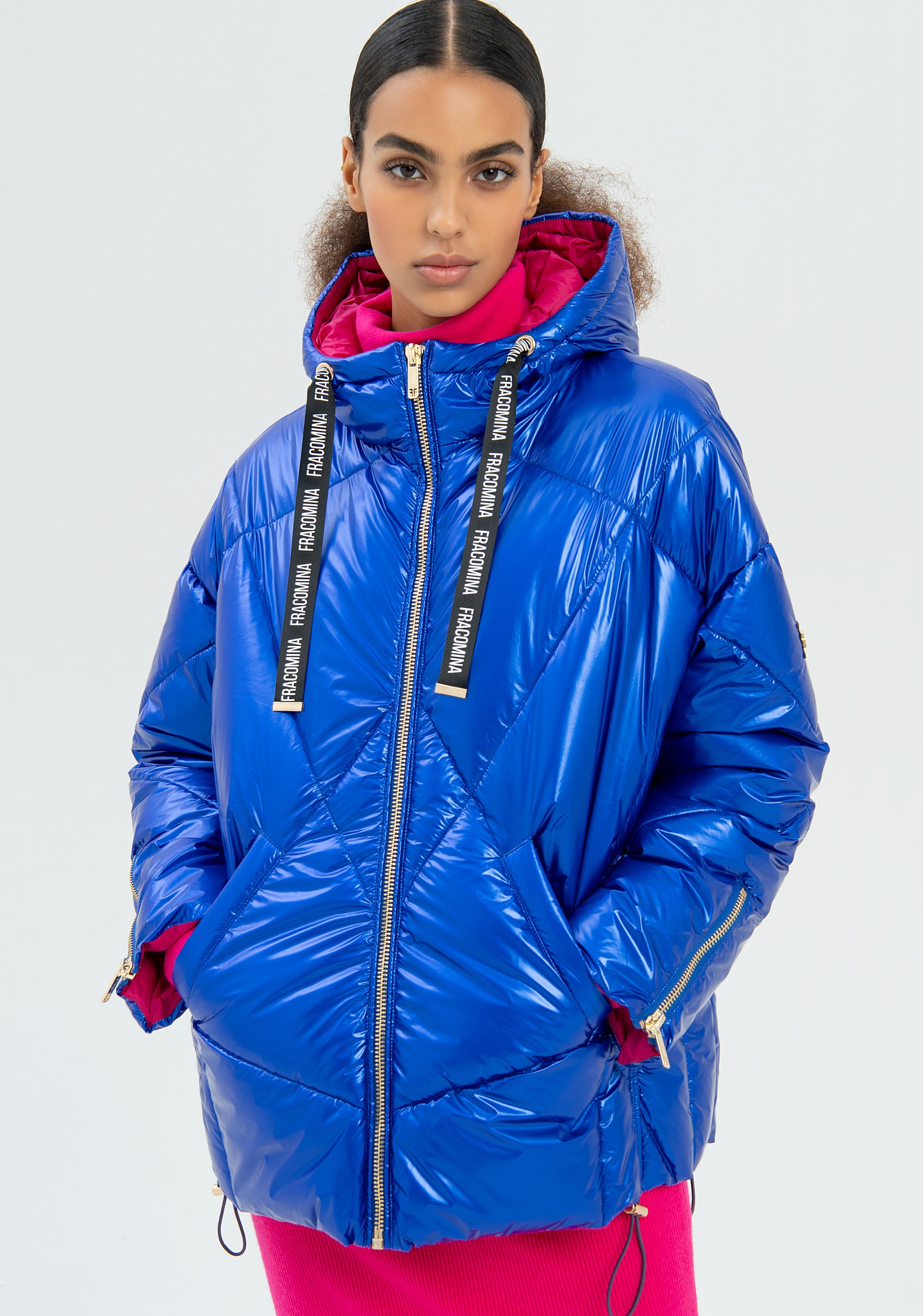 Padded jacket regular fit double color-FRACOMINA – Fracomina Shop ...