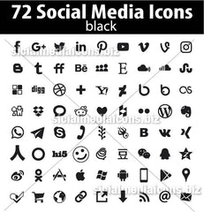 1152 Vector Social Media Icons Pack in 16 great collections