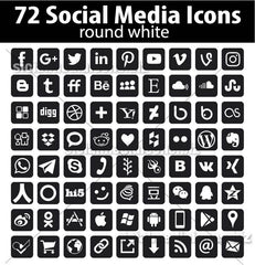 1152 Vector Social Media Icons Pack in 16 great collections