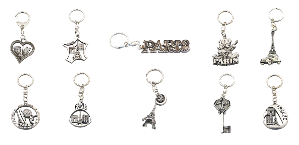 paris key rings gift