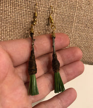 Load image into Gallery viewer, White Pine broomstick dangle earrings
