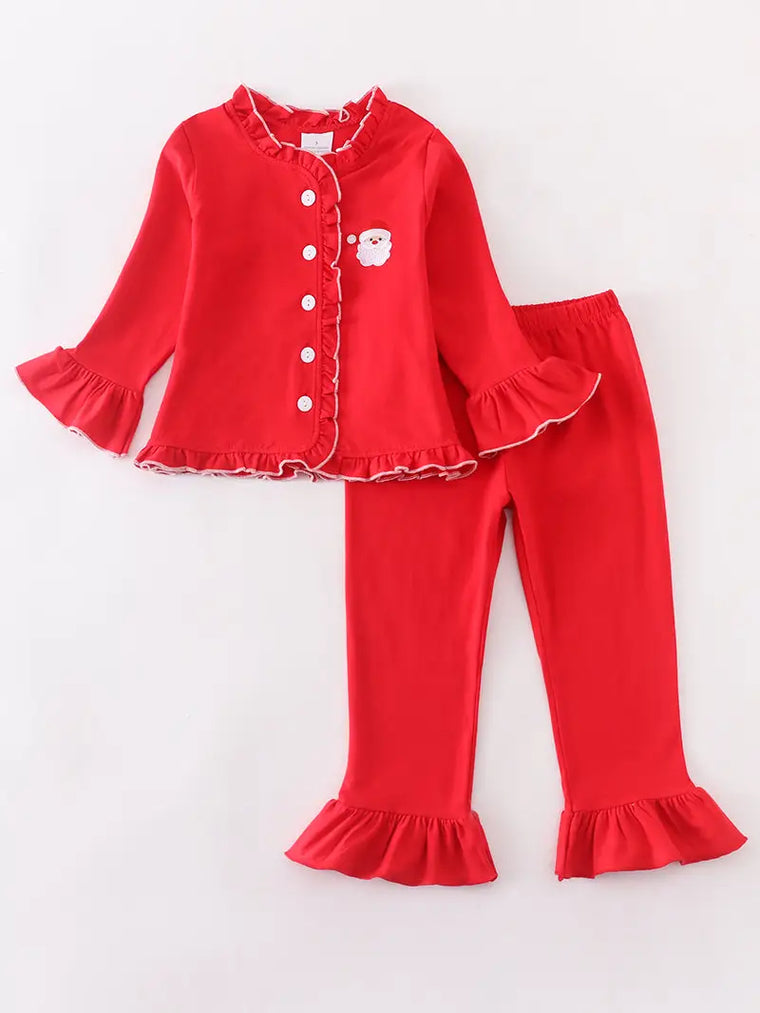 RED RUFFLE PAJAMAS