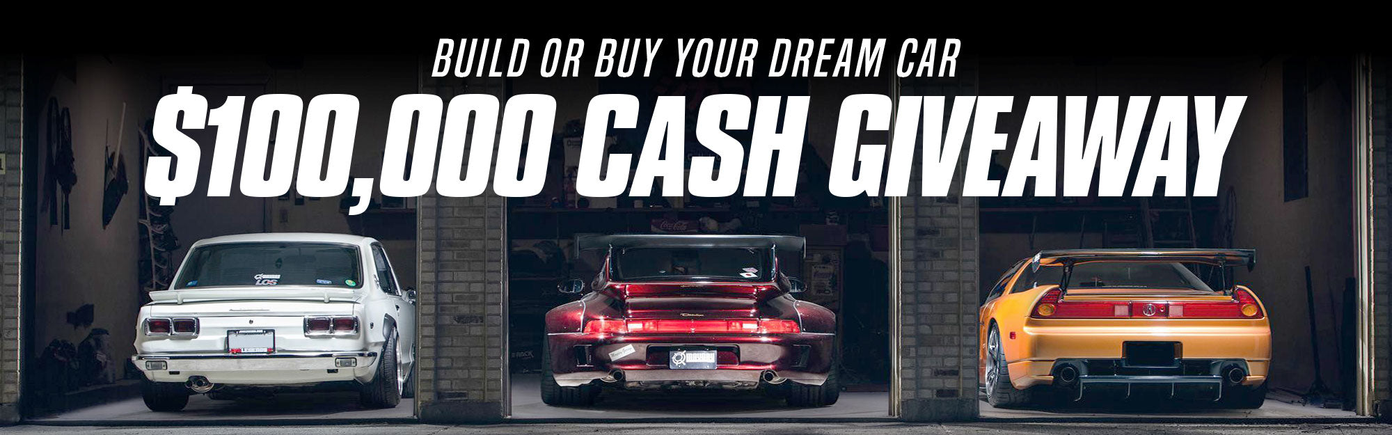 Win $100,000 cash to build or buy your dream car