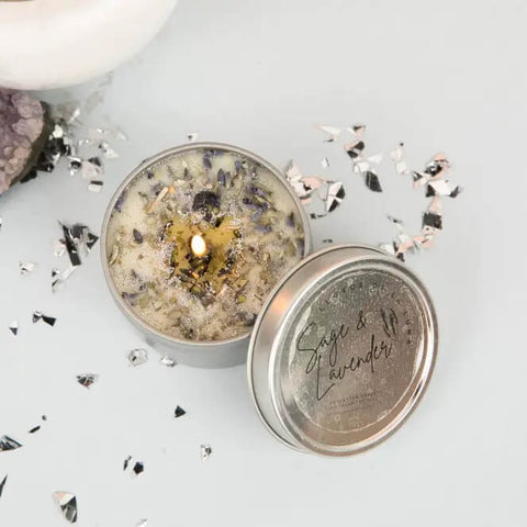 LLOYD’S OF LA LUNA  WHITE SAGE AND LAVENDER INTENTION CANDLE