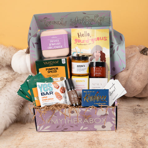 Open Monthly Box Set with products inside