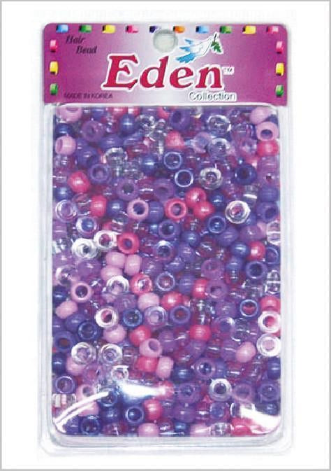 Eden Large Hair Beads - Silver & Clear w/ Glitter #BR8MSG