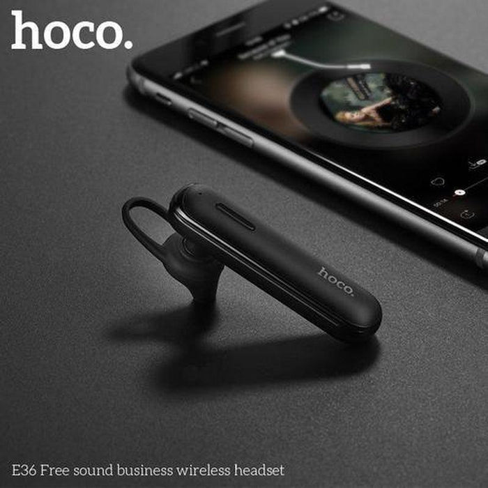Hoco E36 Wireless business headset earphone with mic - Black