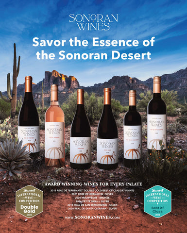 sonoran wines advertisement savor the essence of sonoran desert
