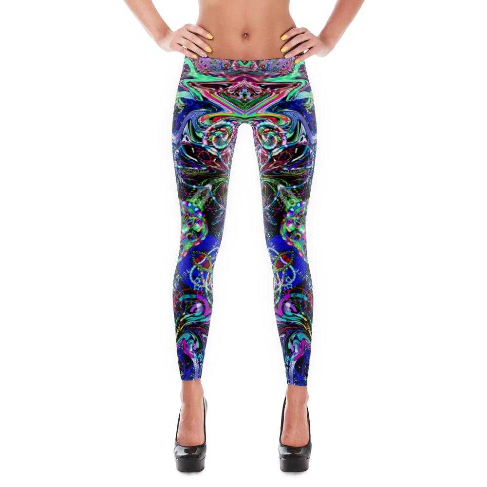 Women's Neon Orbit Yoga Art Leggings