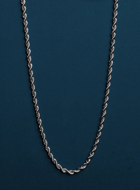 Unisex Elongated Box Style in 316L Stainless Steel Chain Necklace 20”