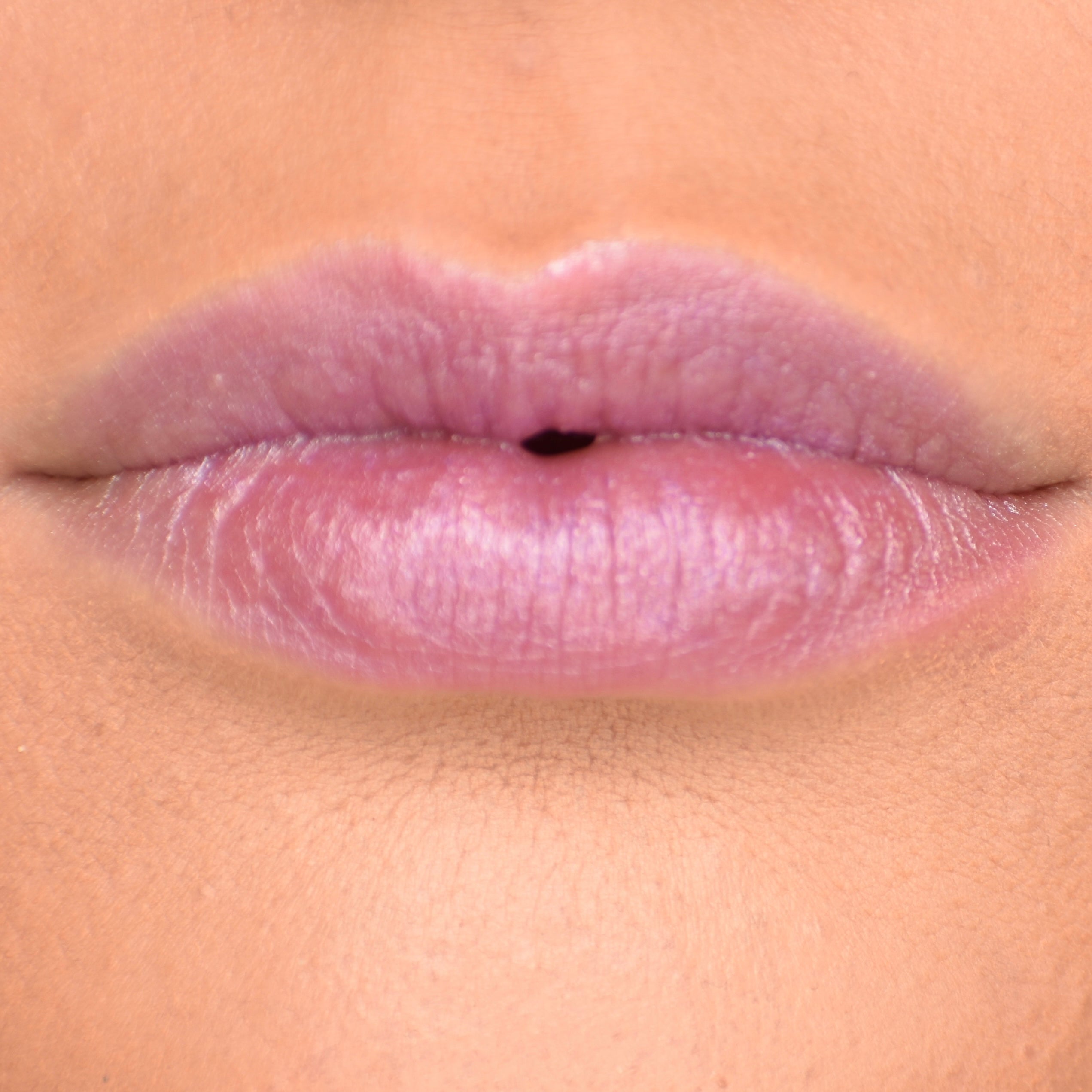 Woman wearing Matte Sister Girl Brown lipstick from ForHerCosmetics