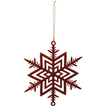 Ornament - Lg Red Snowflake