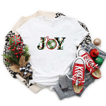 Joy Christmas Lights | Short Sleeve Graphic Tee