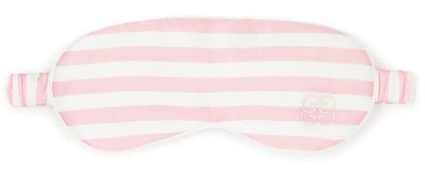 Pink and Ivory Stripe Eye Mask