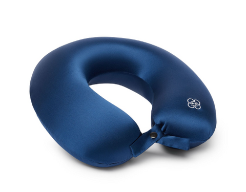 silk travel pillow navy