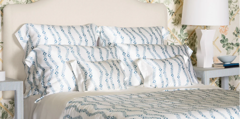 Tangleweed Blue Silk Pillowcase