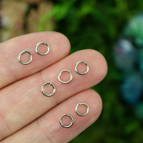 13400-Small Silver Jump Rings 1/4 Diameter