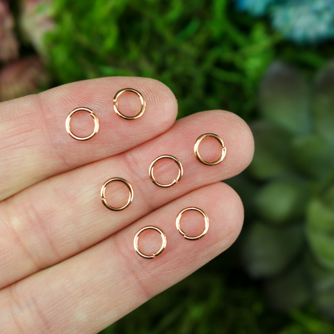 Rose Gold 7mm Jump Rings  Jewelry Making Supplies Bulk – Small