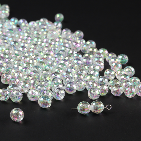 10 pcs Clear Acrylic Bling Faceted Diamond Beads A4534 – VeryCharms