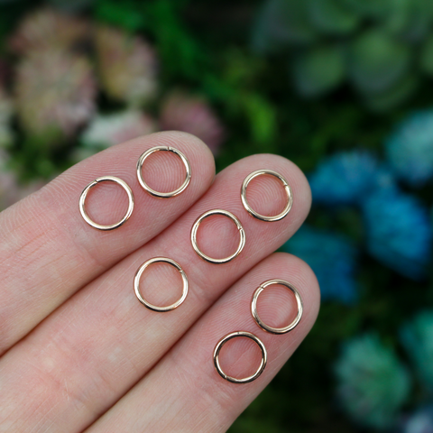 7mm Rose Gold Jump Rings 19 Gauge Iron Based Alloy - 100pcs