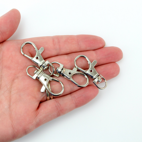 Key Chain Swivel Lobster Claw Clasp With Attached Chain Iron Based