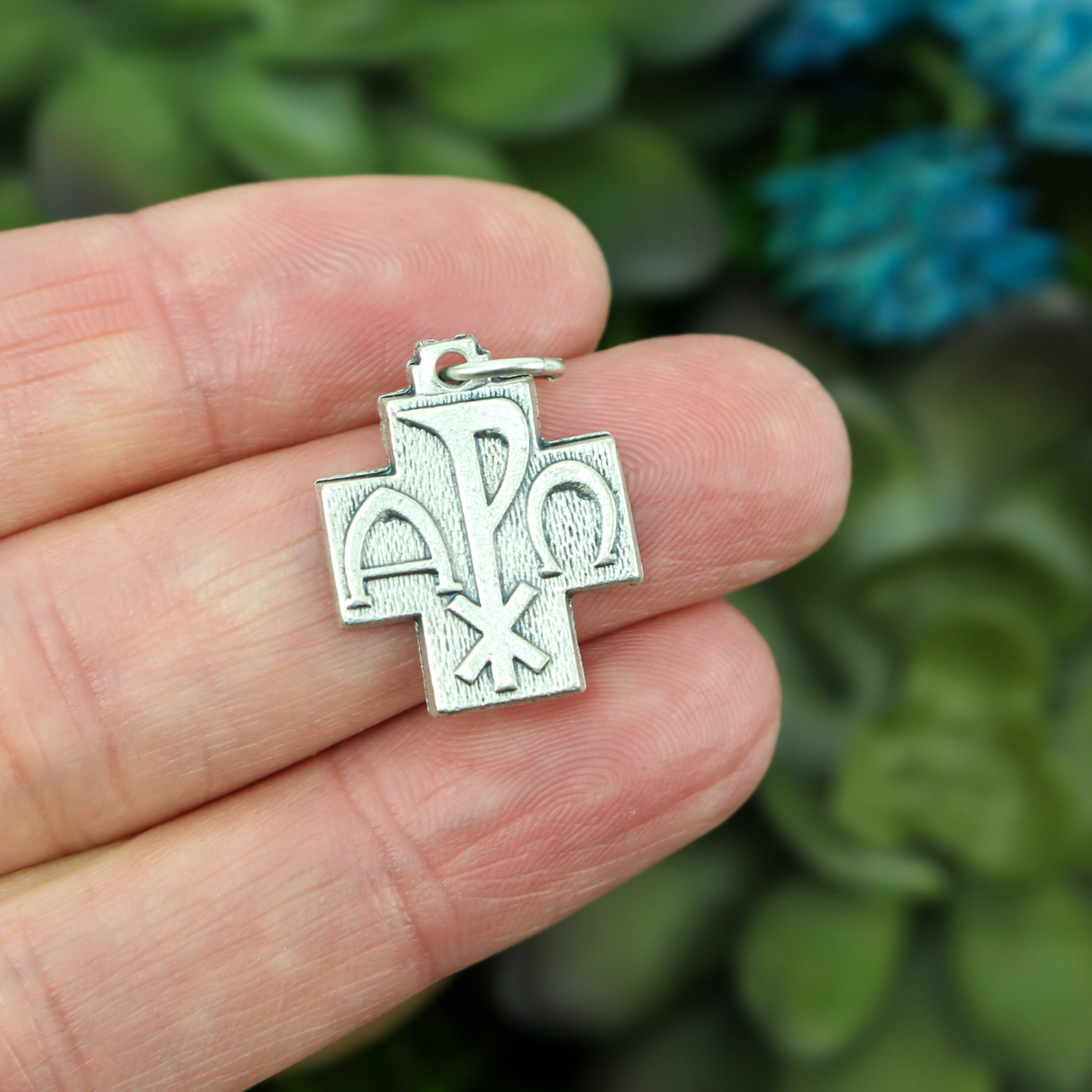 alpha omega cross pendant