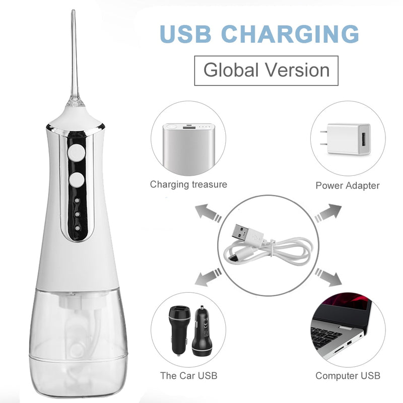 Powerful Oral Irrigator for Teeth Electric Portable Dental Water Flosser Jet Nozzles Whiten Teeth Floss Cleaning Dropshipping