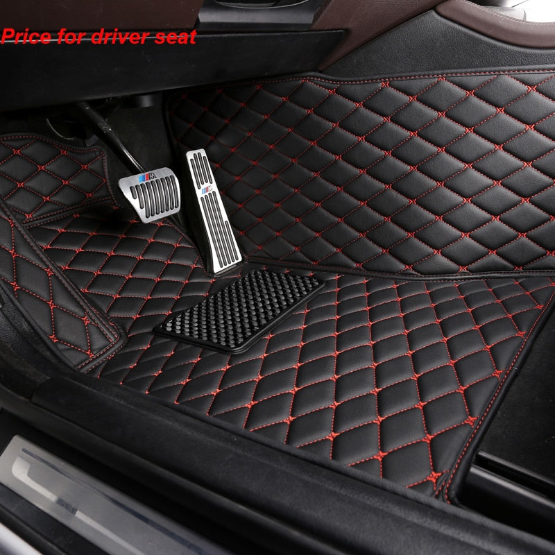 Car Floor Mats For VW Volkswagen Polo Sedan 2011 2012 2013 2014 2015 2018 Csutomized Leather Carpets Rugs Foot Pads Accessories