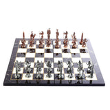 Ancient Egypt Pharaoh Antique Copper Handmade Metal Chess Pieces (Board is not Included)(Only Chess Pieces)