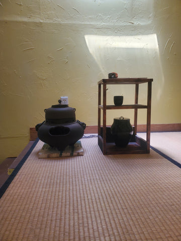 Japanese Tea Ceremony and Tools in the Furo, Spring, Season