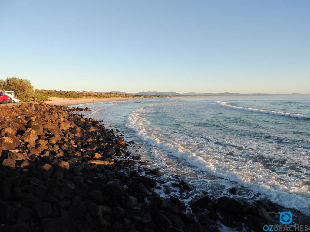 Belongil Beach at Byron Bay on a sunny day