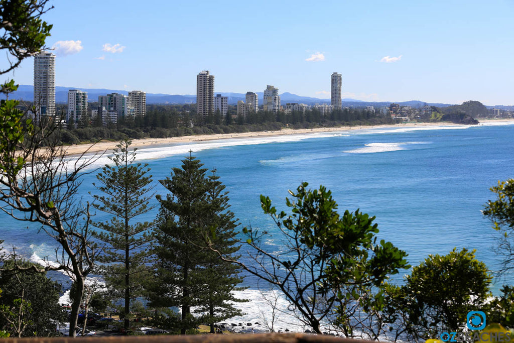 Facing north from the top of Burleigh Head National Park lookout