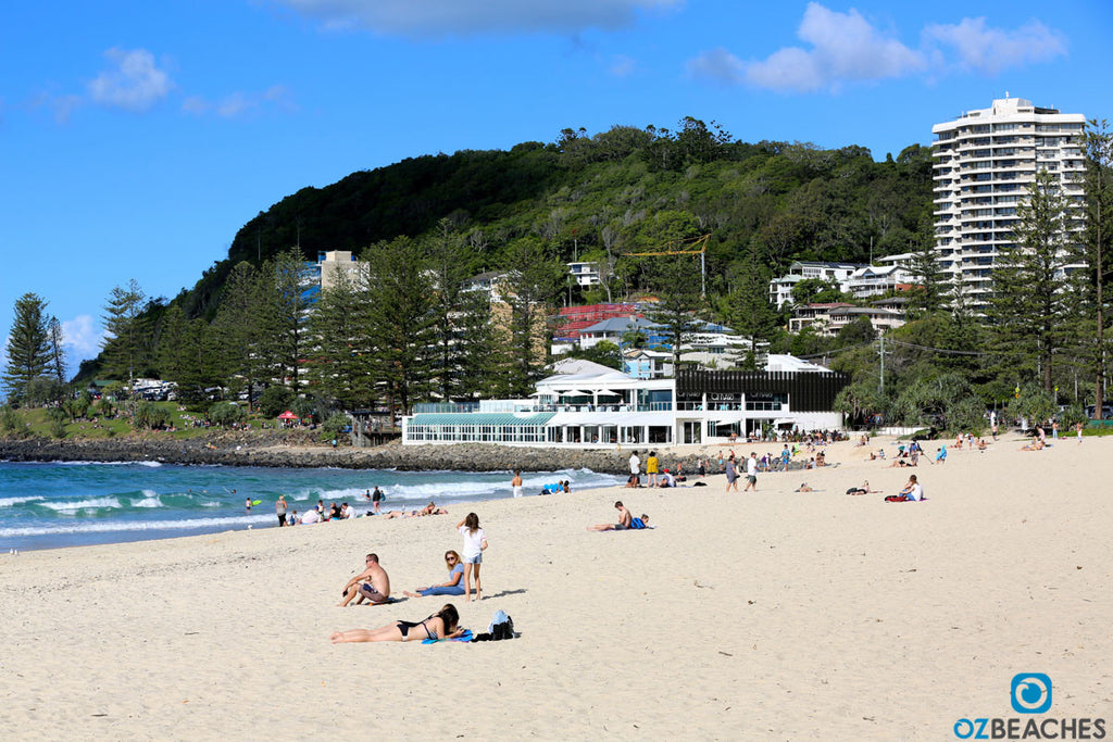 Looking south towards Oskars restaurant at Burleigh Head