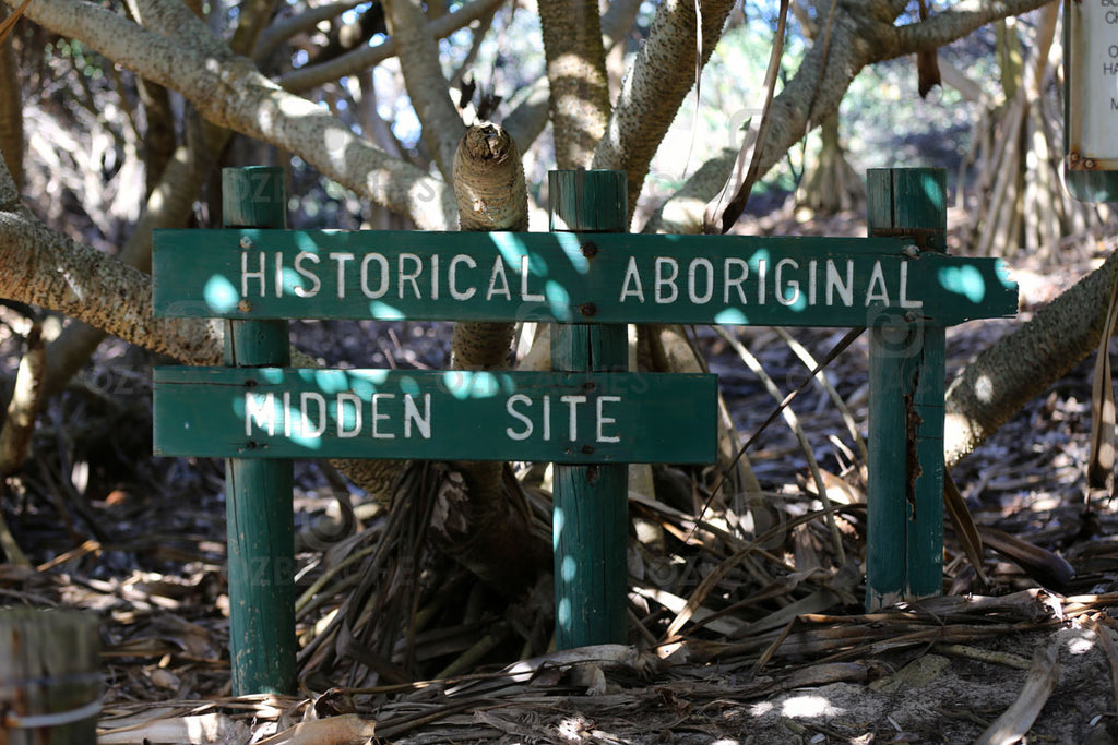 Historical Aboriginal midden site at Cabarita Beach