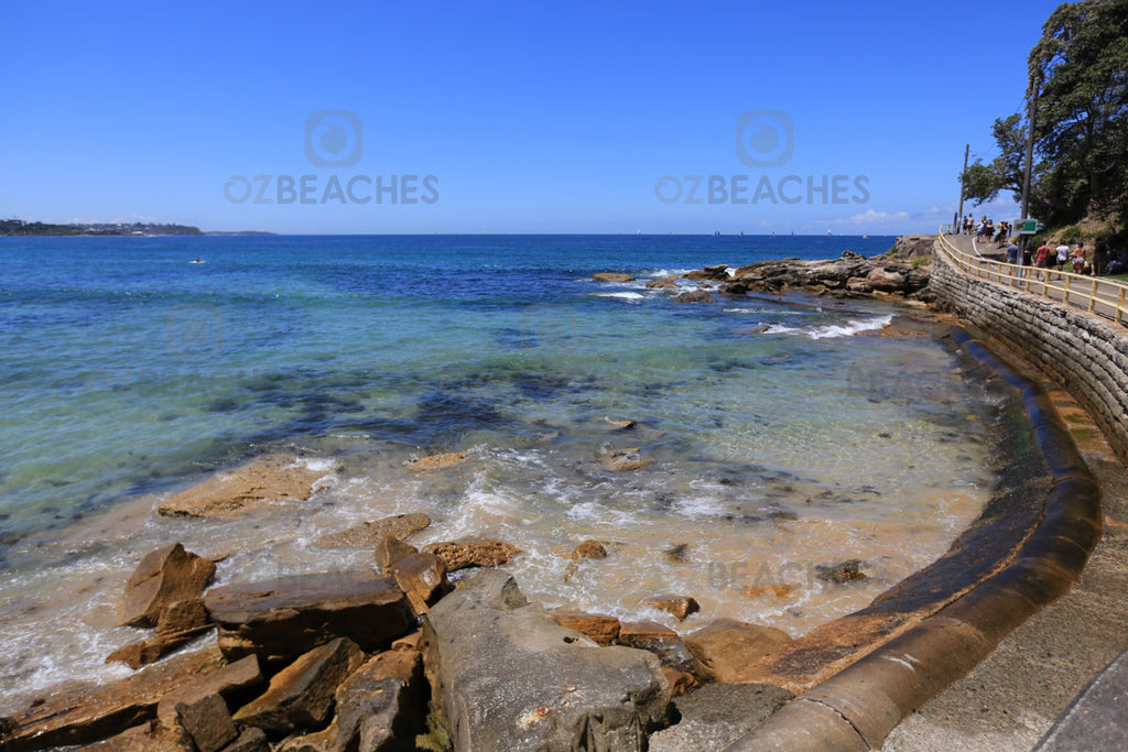 The southern corner of Manly Beach
