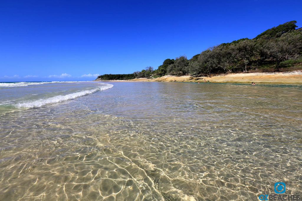 The Perfect crystal waters of Cylinder Beach on North Stradbroke Island