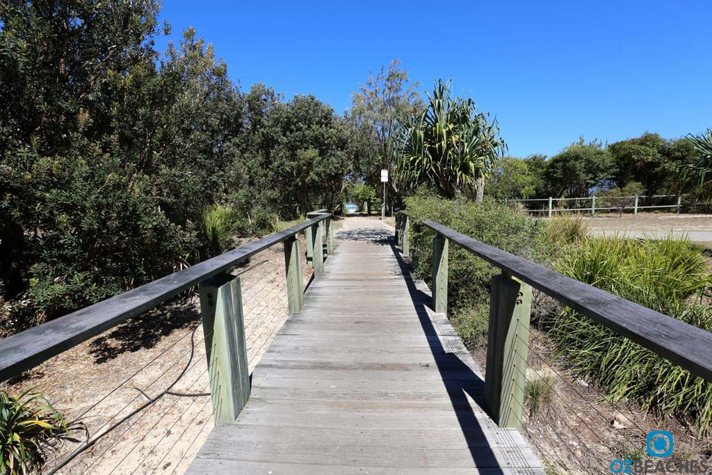 Boardwalk beach access at Salt Beach NSW