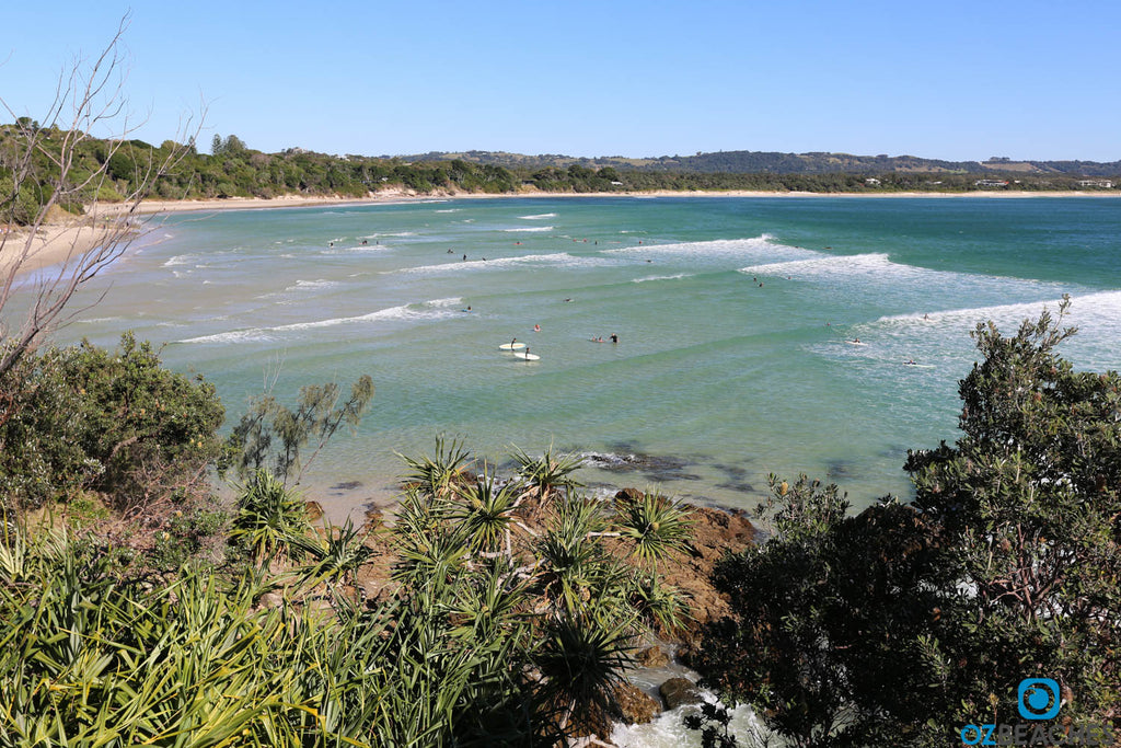 Facing east at The Pass at Byron Bay NSW