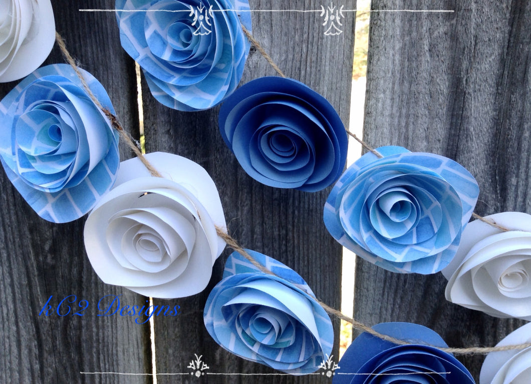 paper flower garland decorations