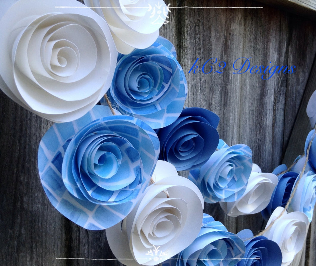 paper flower garland decorations